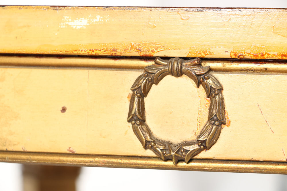 Vintage Classical Style Side Table with Gilt Mounts