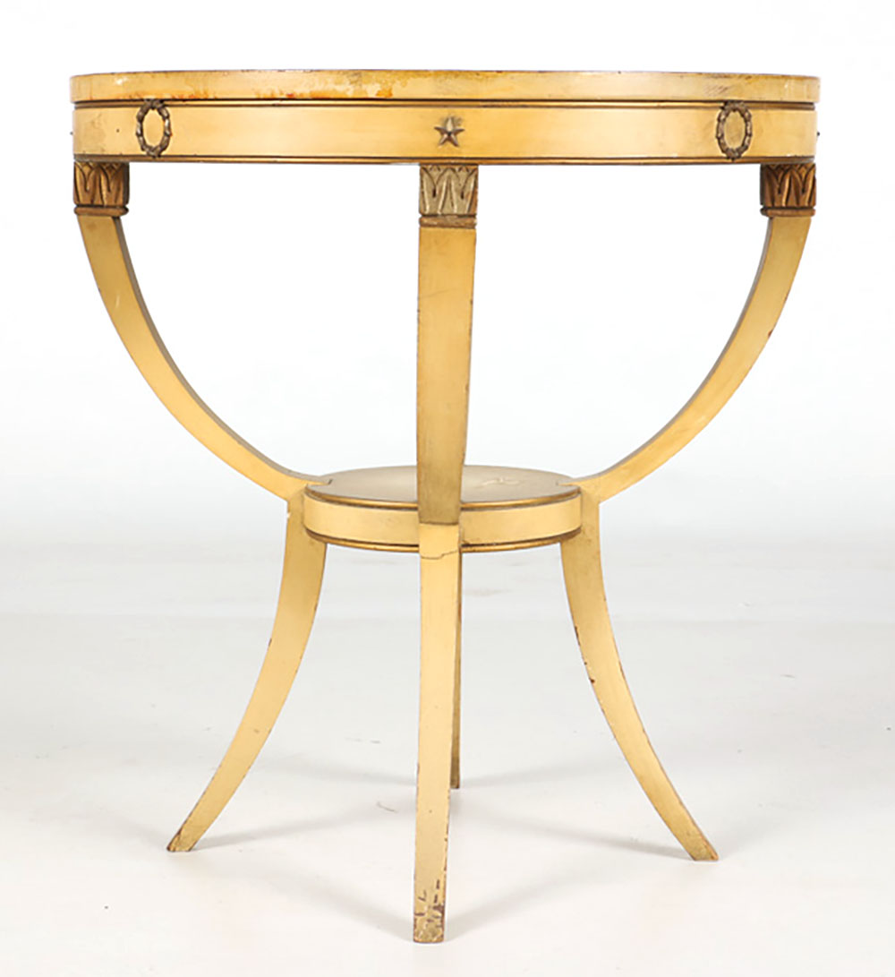 Vintage Classical Style Side Table with Gilt Mounts