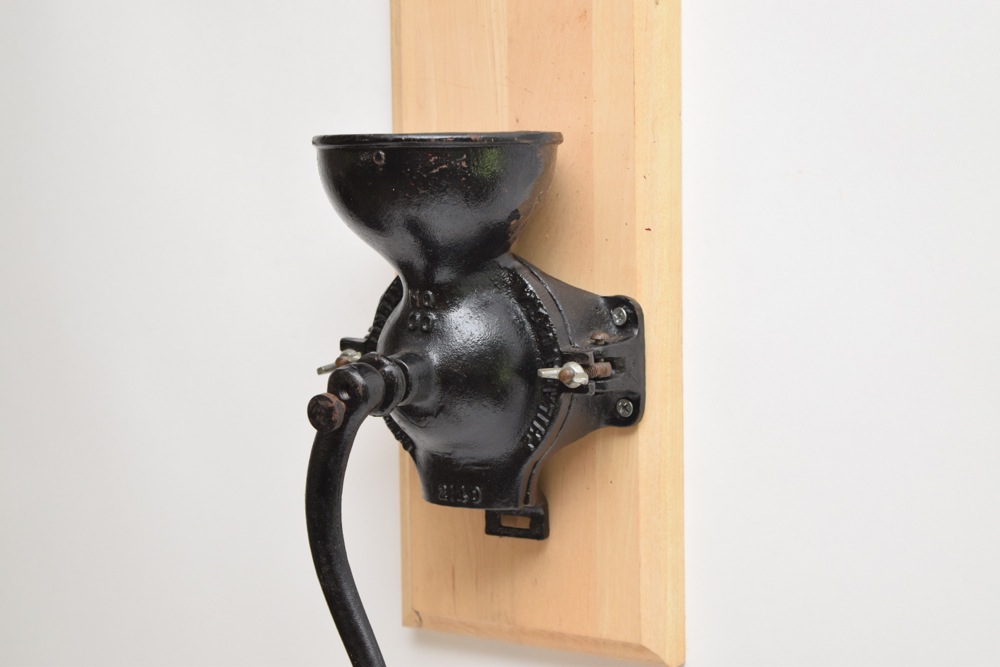 Antique Black Painted Cast Iron Enterprise Mfg. Co. Coffee Grinder