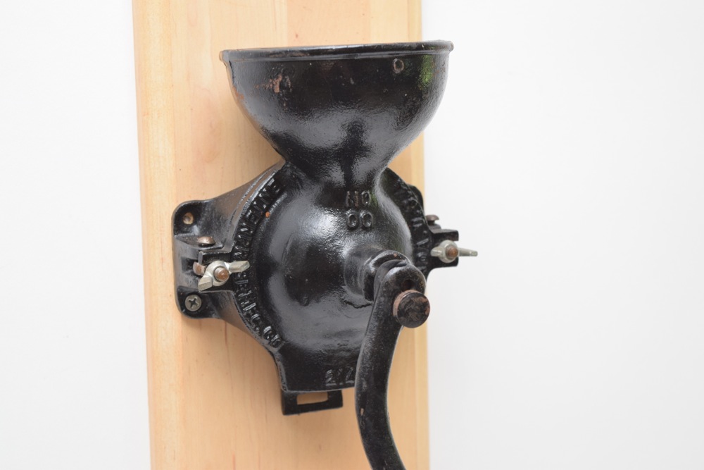 Antique Black Painted Cast Iron Enterprise Mfg. Co. Coffee Grinder