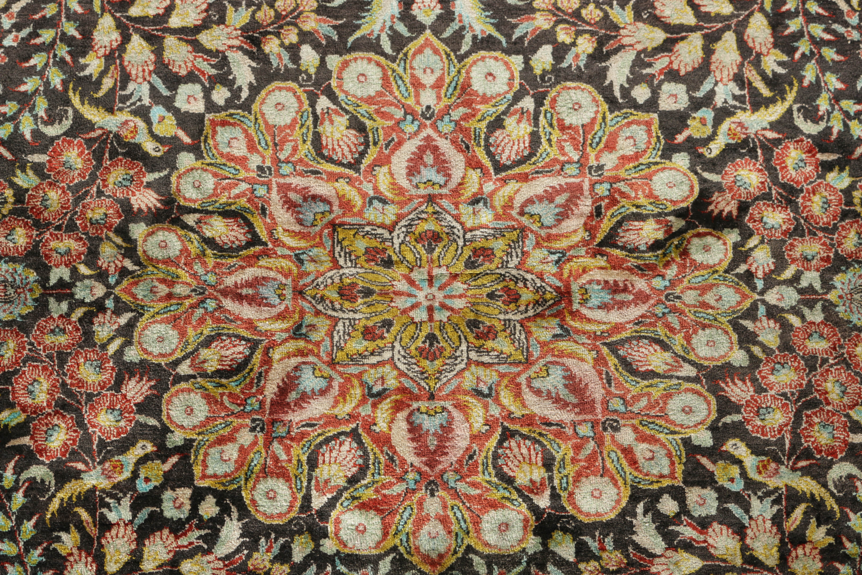 Handwoven Silk Kashan Area Rug