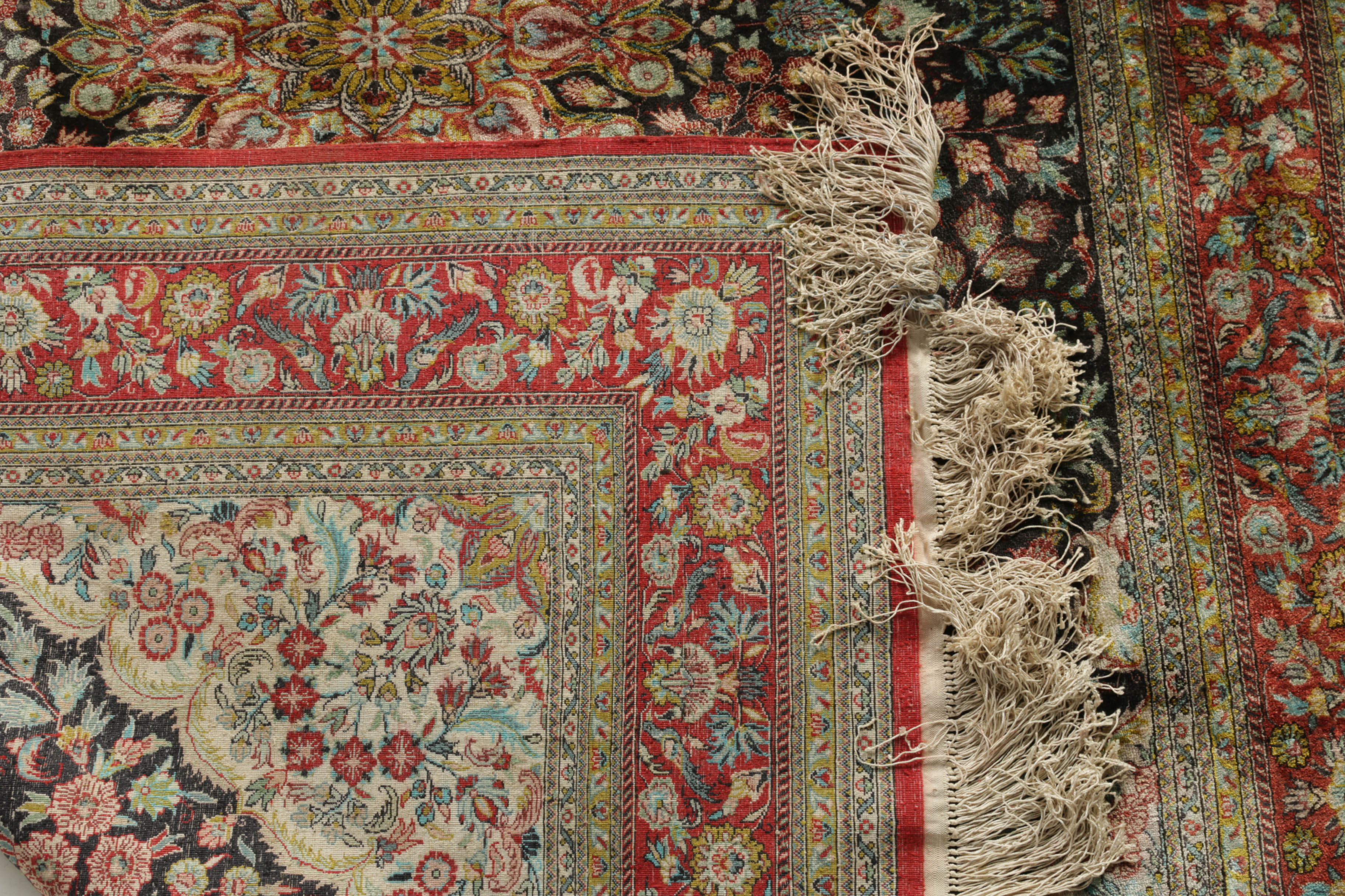 Handwoven Silk Kashan Area Rug