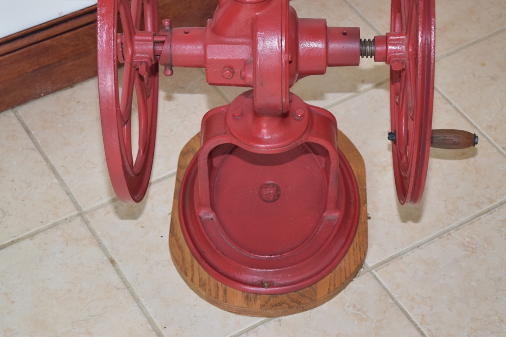 Antique Red Painted Cast Iron Fairbanks Morse & Co. Commercial Coffee Grinder