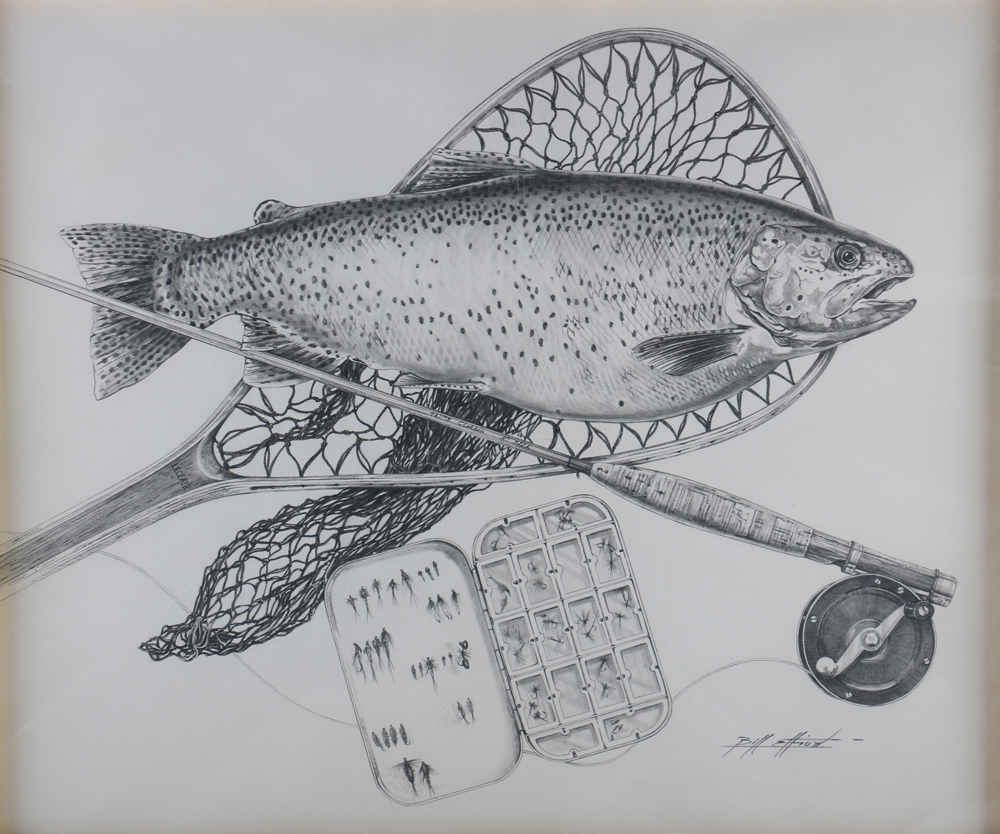 Signed Pencil Drawing by Bill Elliott