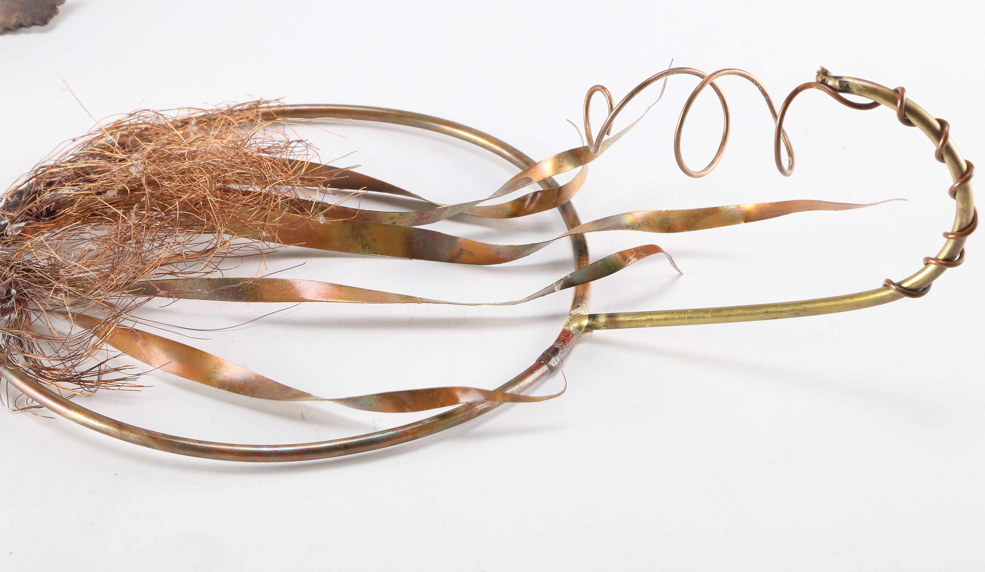 Pair of Copper Hanging Wall Sculptures