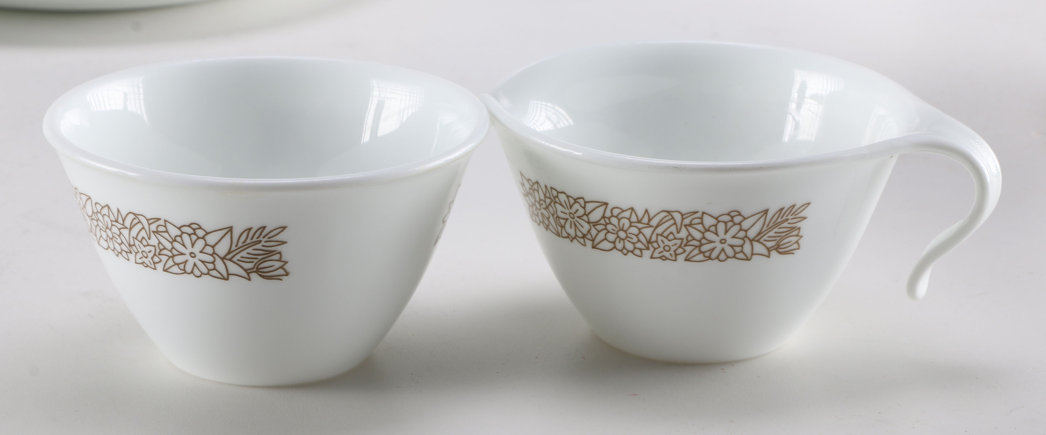 Vintage "Woodland Brown" Corelle and Pyrex Dinnerware