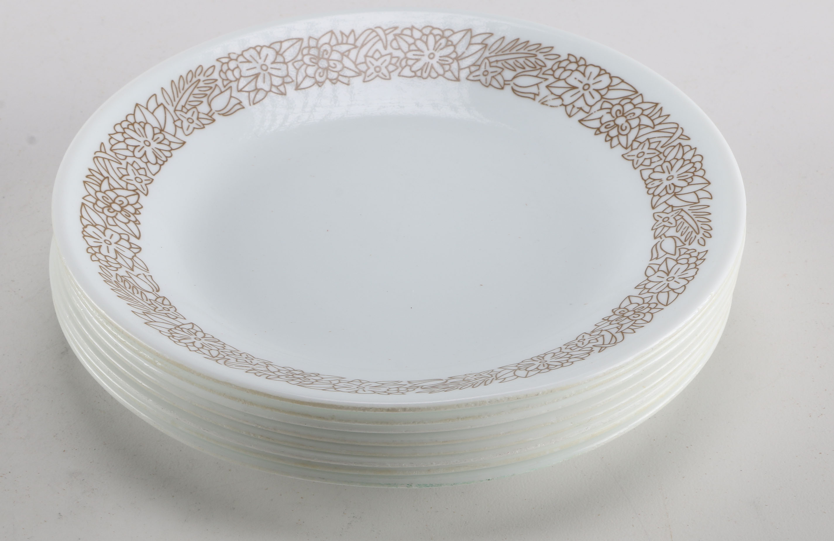 Vintage "Woodland Brown" Corelle and Pyrex Dinnerware