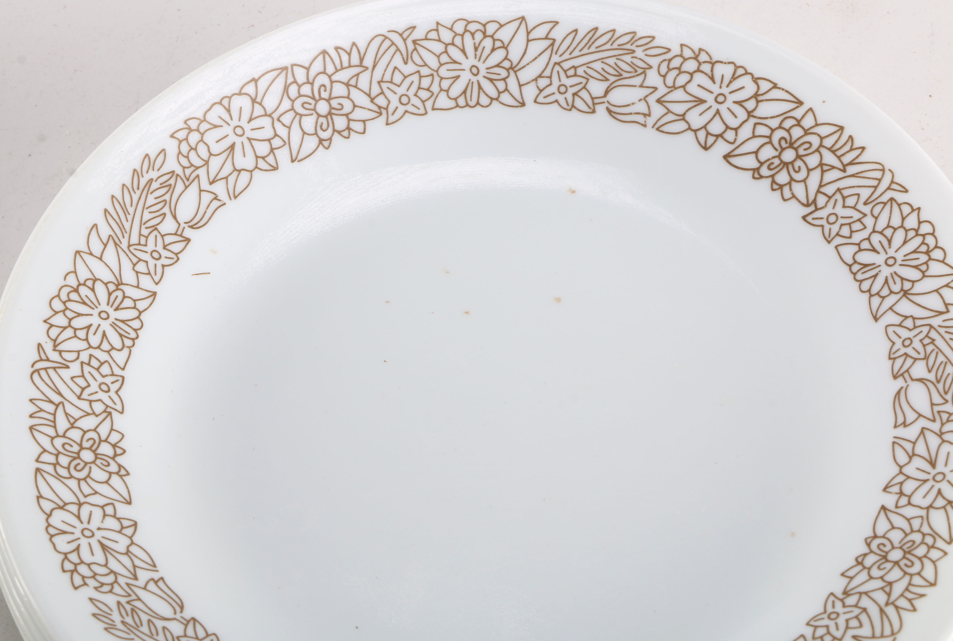 Vintage "Woodland Brown" Corelle and Pyrex Dinnerware