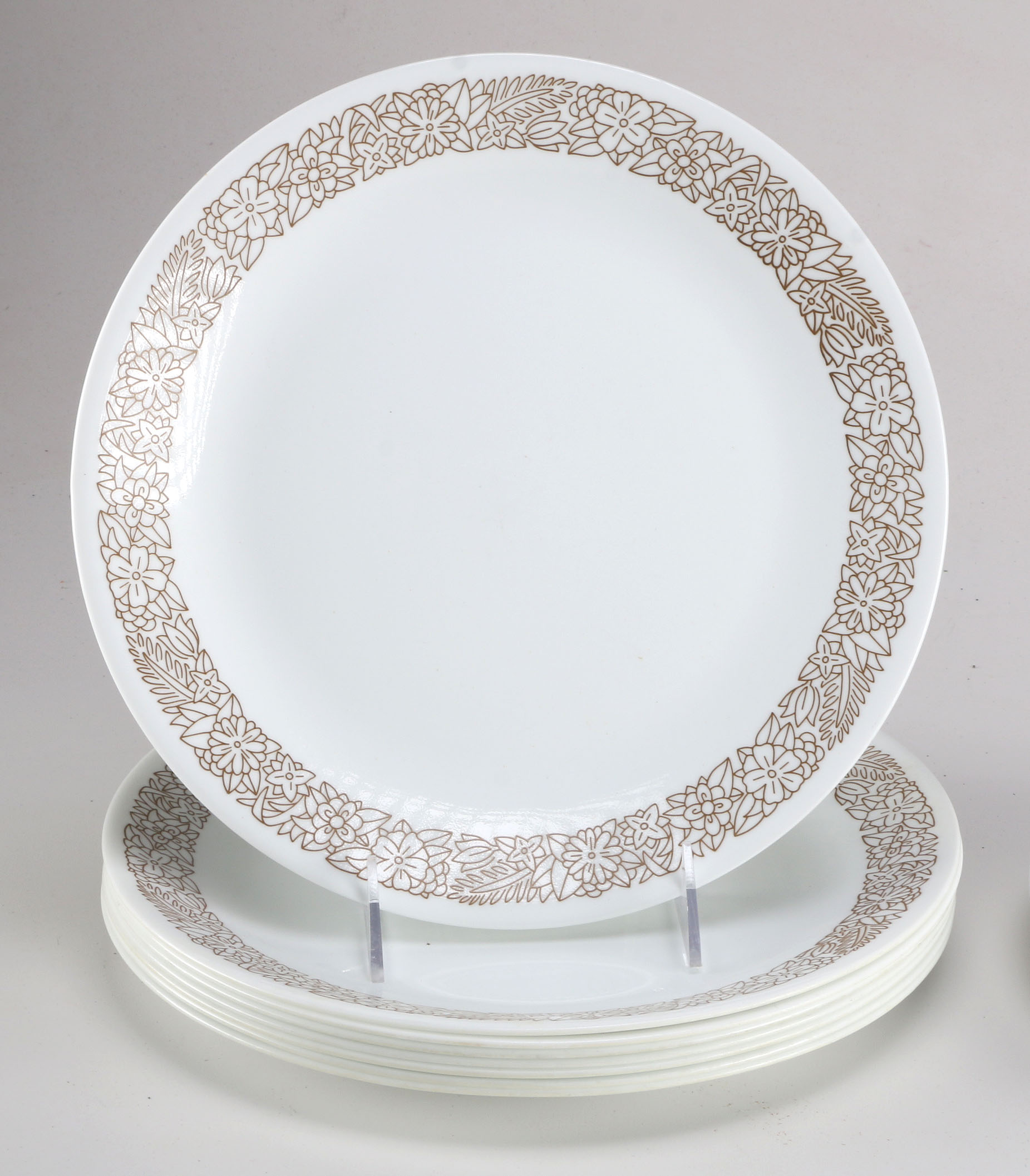 Vintage "Woodland Brown" Corelle and Pyrex Dinnerware