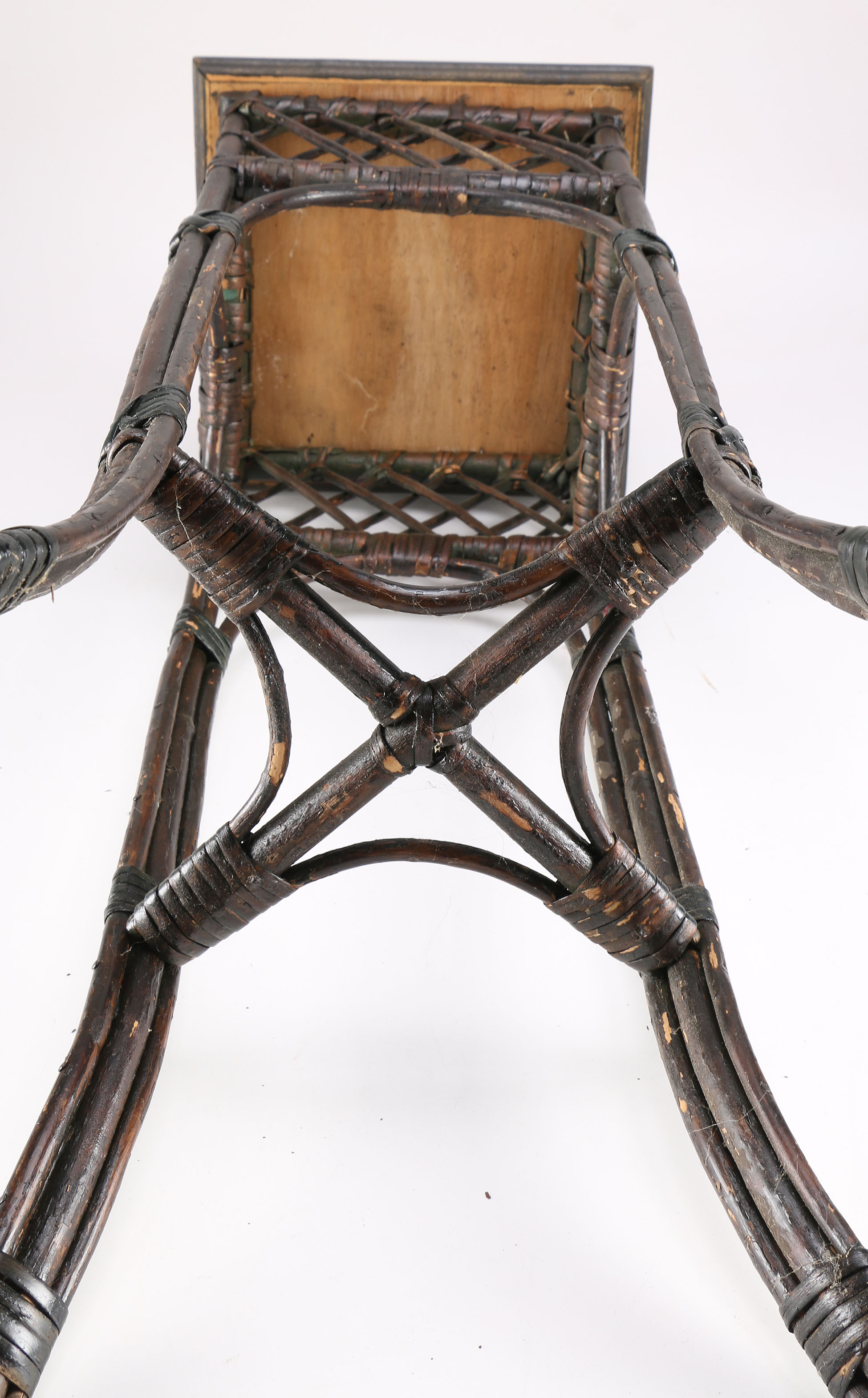 Black Wicker Plant Stand