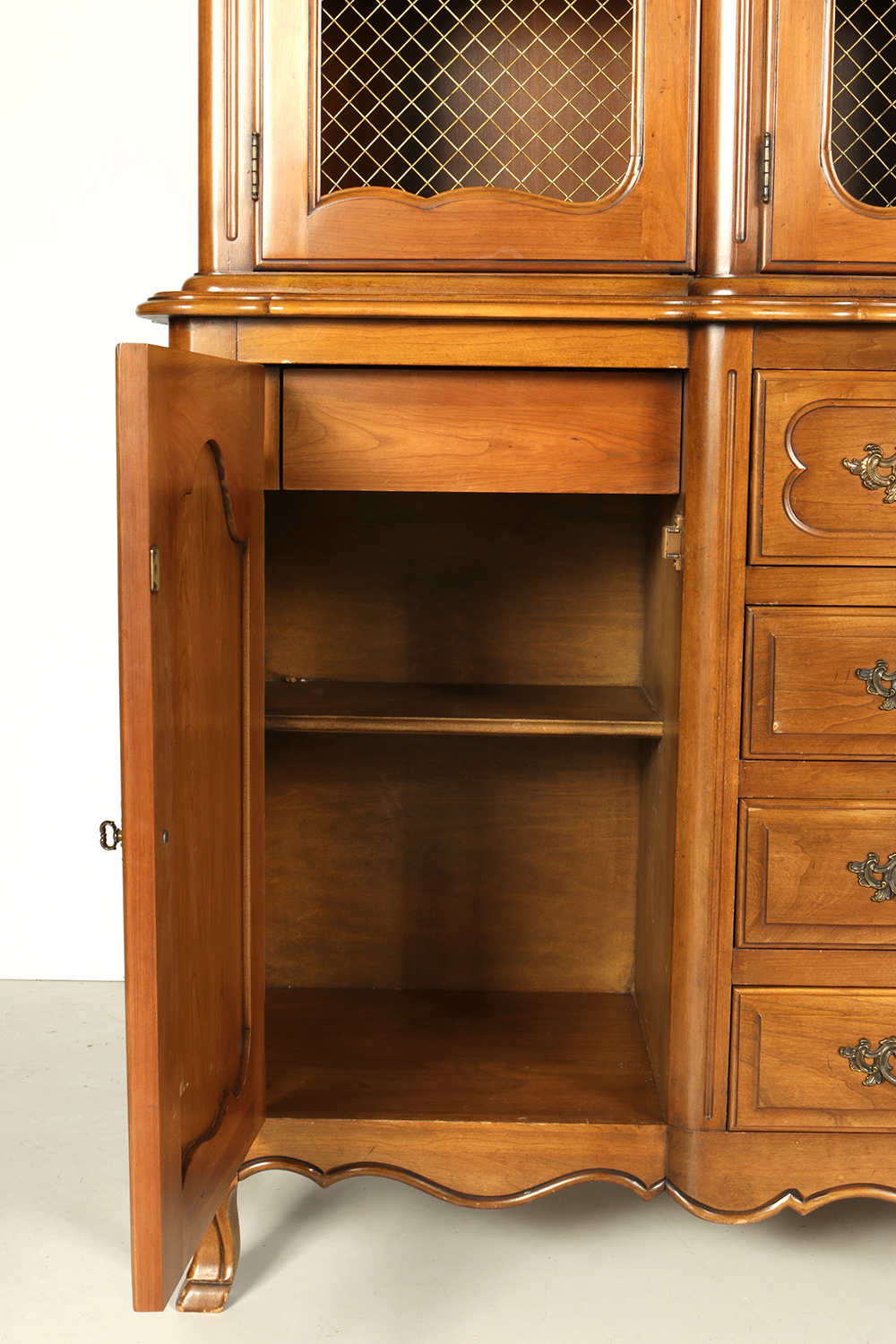 Large Queen Anne Style China Cabinet
