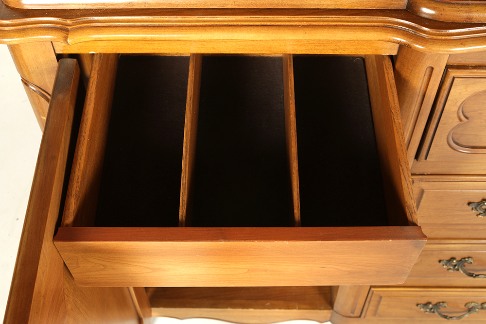 Large Queen Anne Style China Cabinet