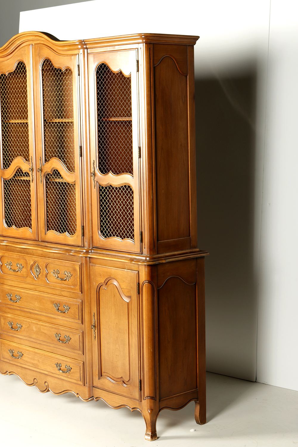Large Queen Anne Style China Cabinet