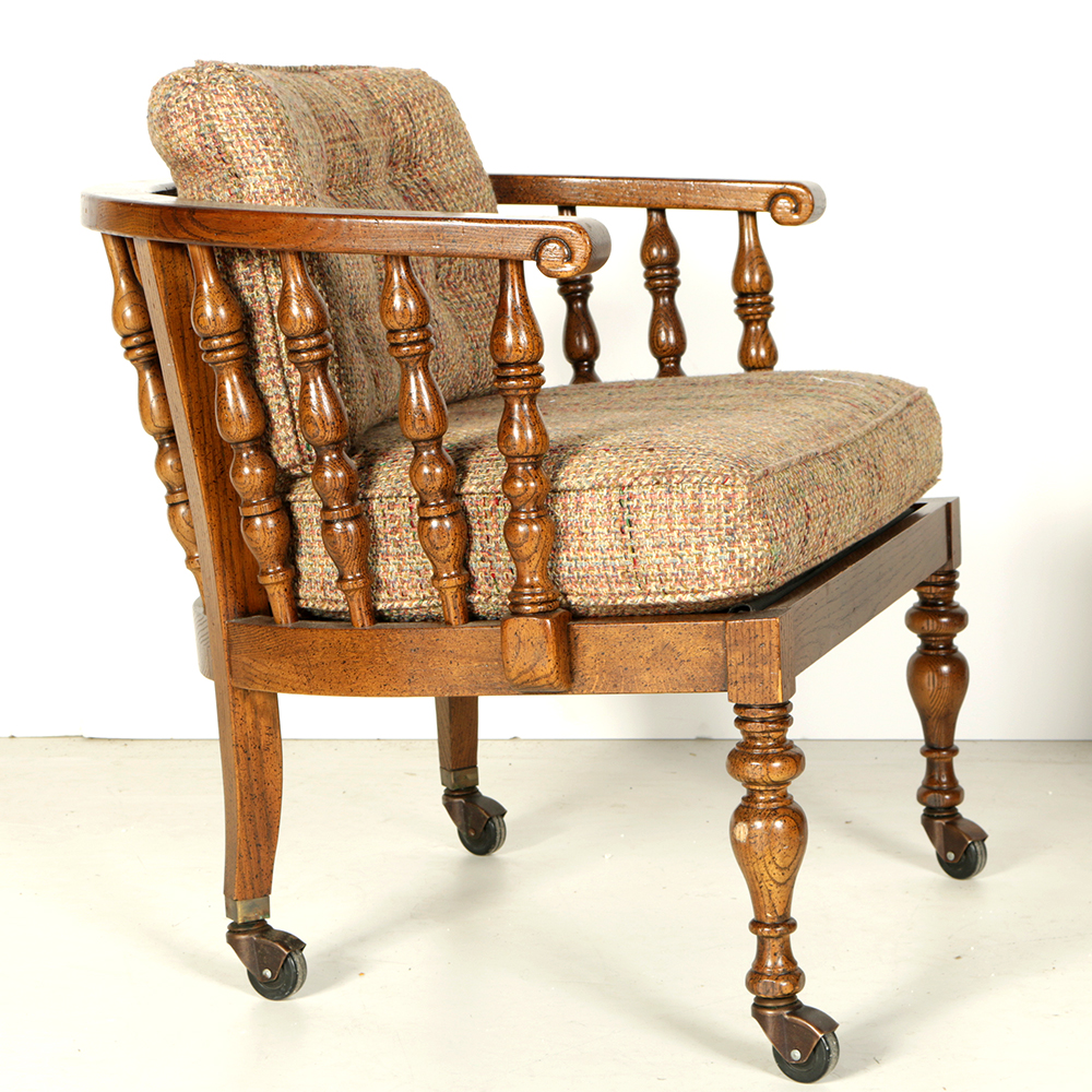 Pair of Cushioned Captain's Chairs