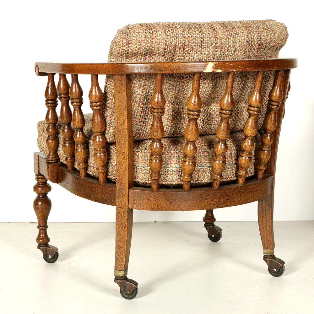 Pair of Cushioned Captain's Chairs