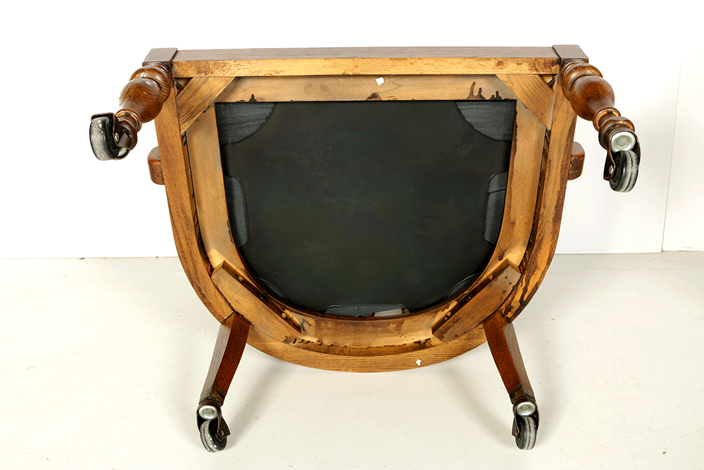 Pair of Cushioned Captain's Chairs