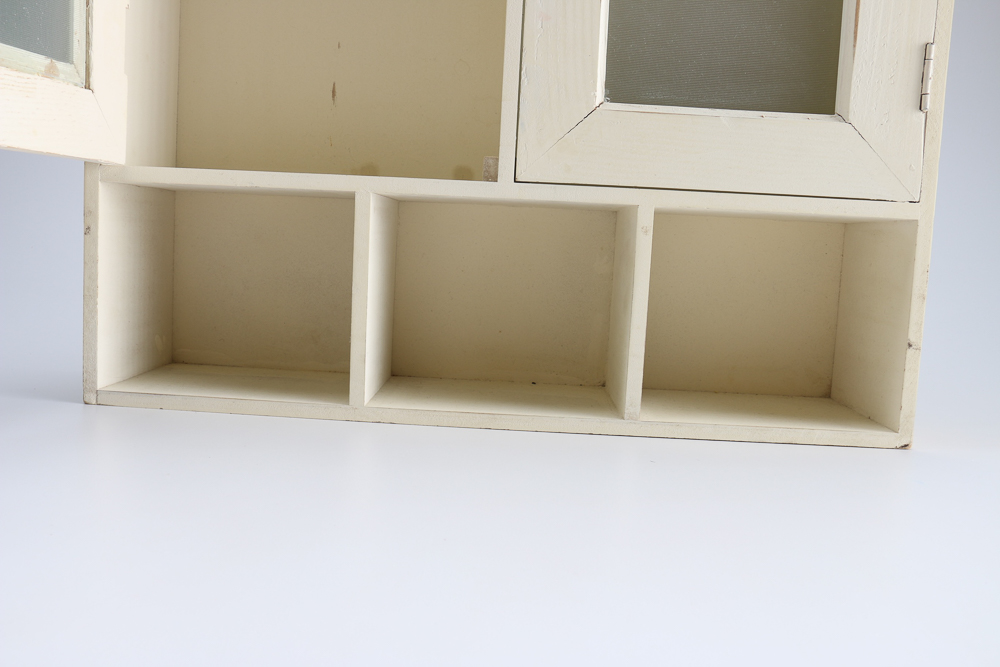 White Wood Hanging Medicine Cabinet