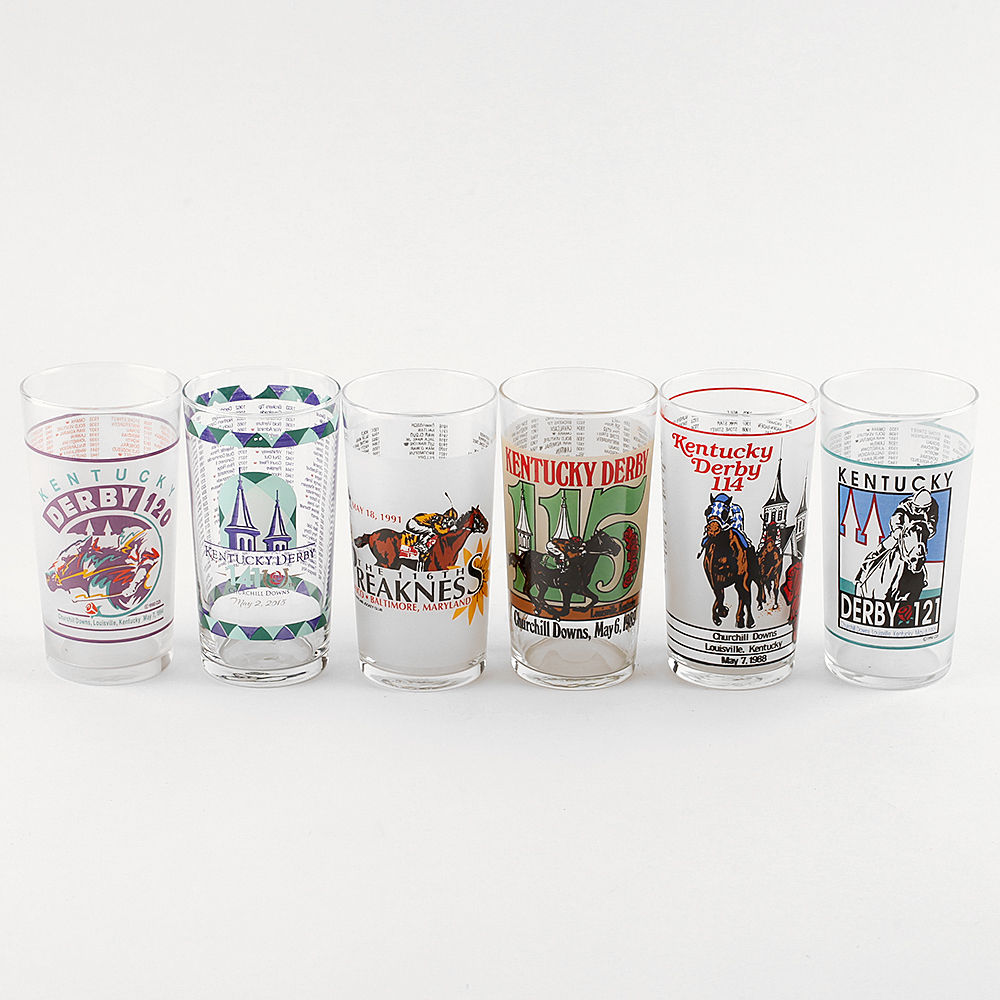 Collection of Kentucky Derby and Preakness Glasses