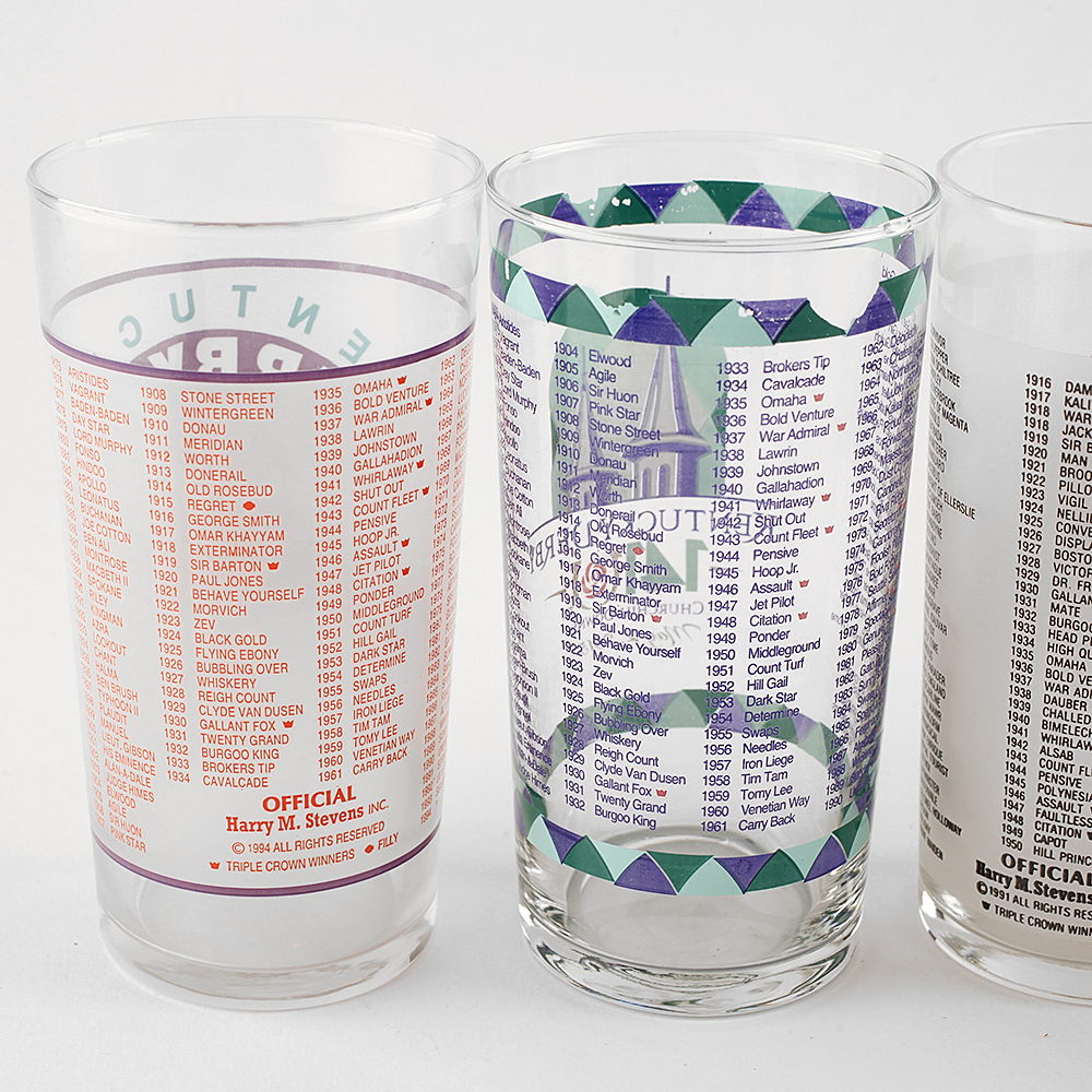 Collection of Kentucky Derby and Preakness Glasses