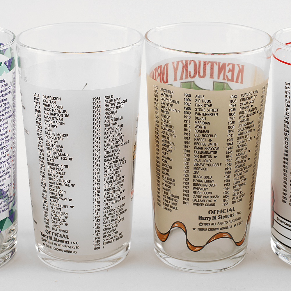 Collection of Kentucky Derby and Preakness Glasses