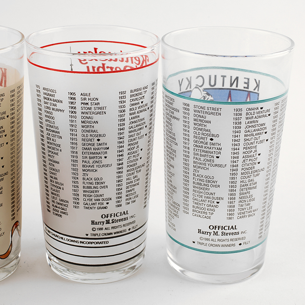 Collection of Kentucky Derby and Preakness Glasses