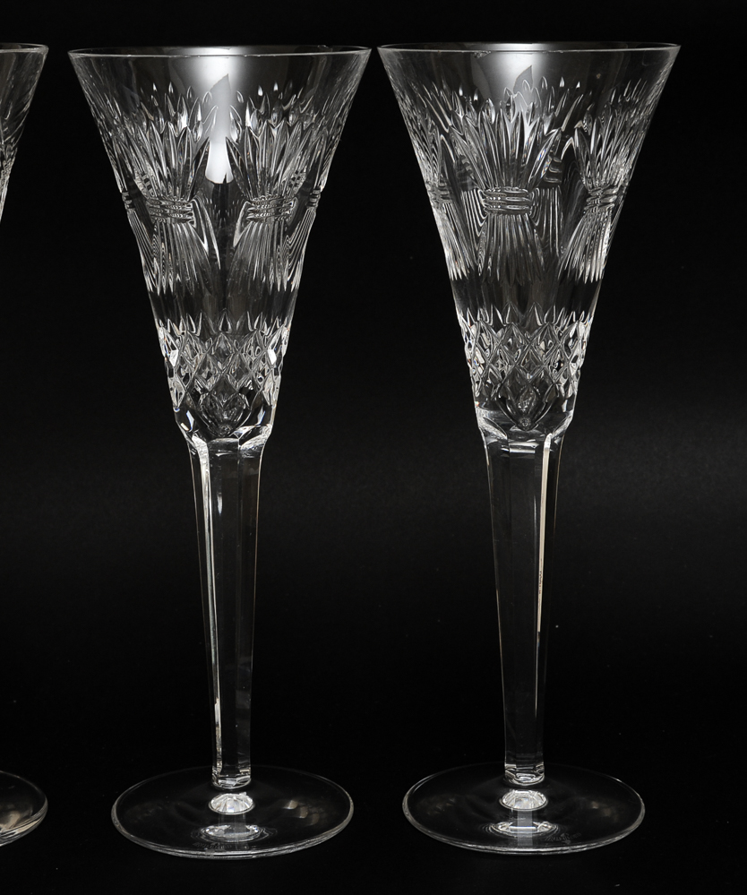 Waterford Millennium Collection "A Toast to the Year 2000" Champagne Flutes