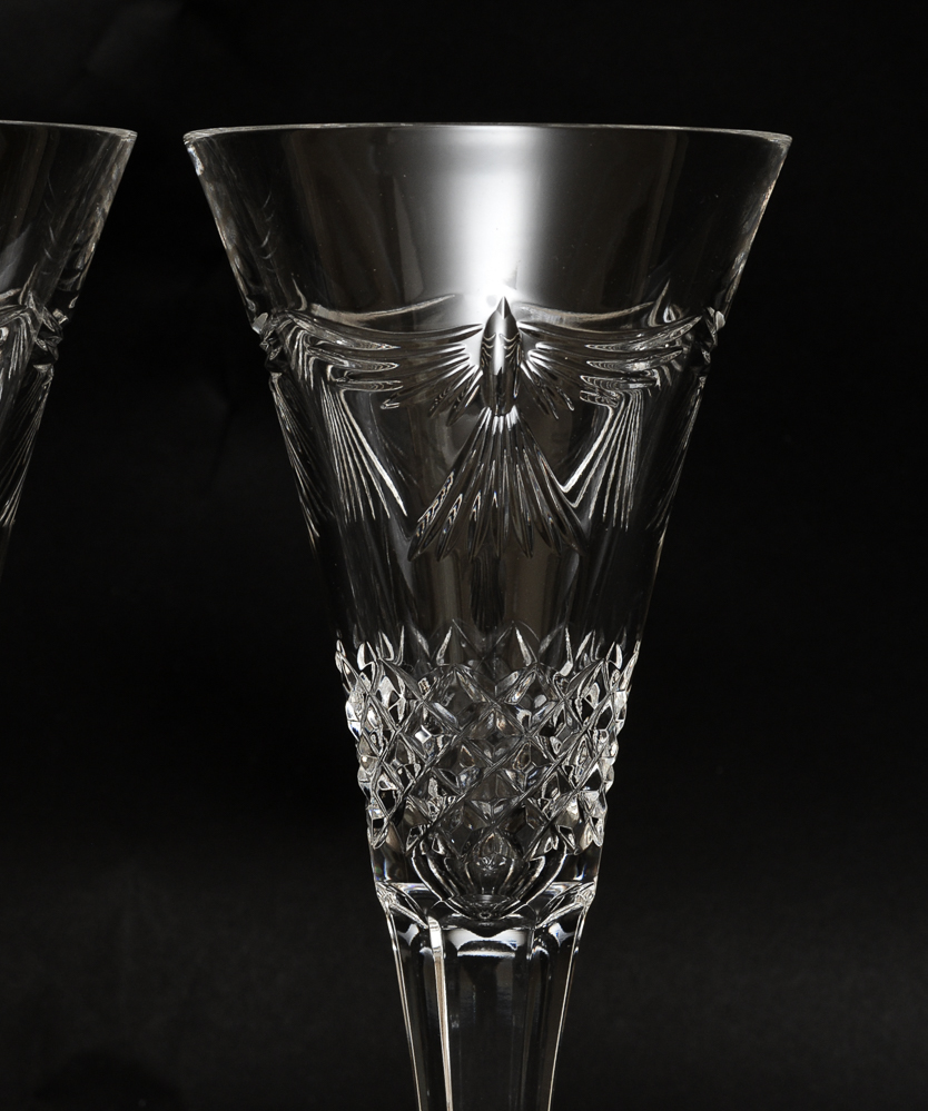 Waterford Millennium Collection "A Toast to the Year 2000" Champagne Flutes