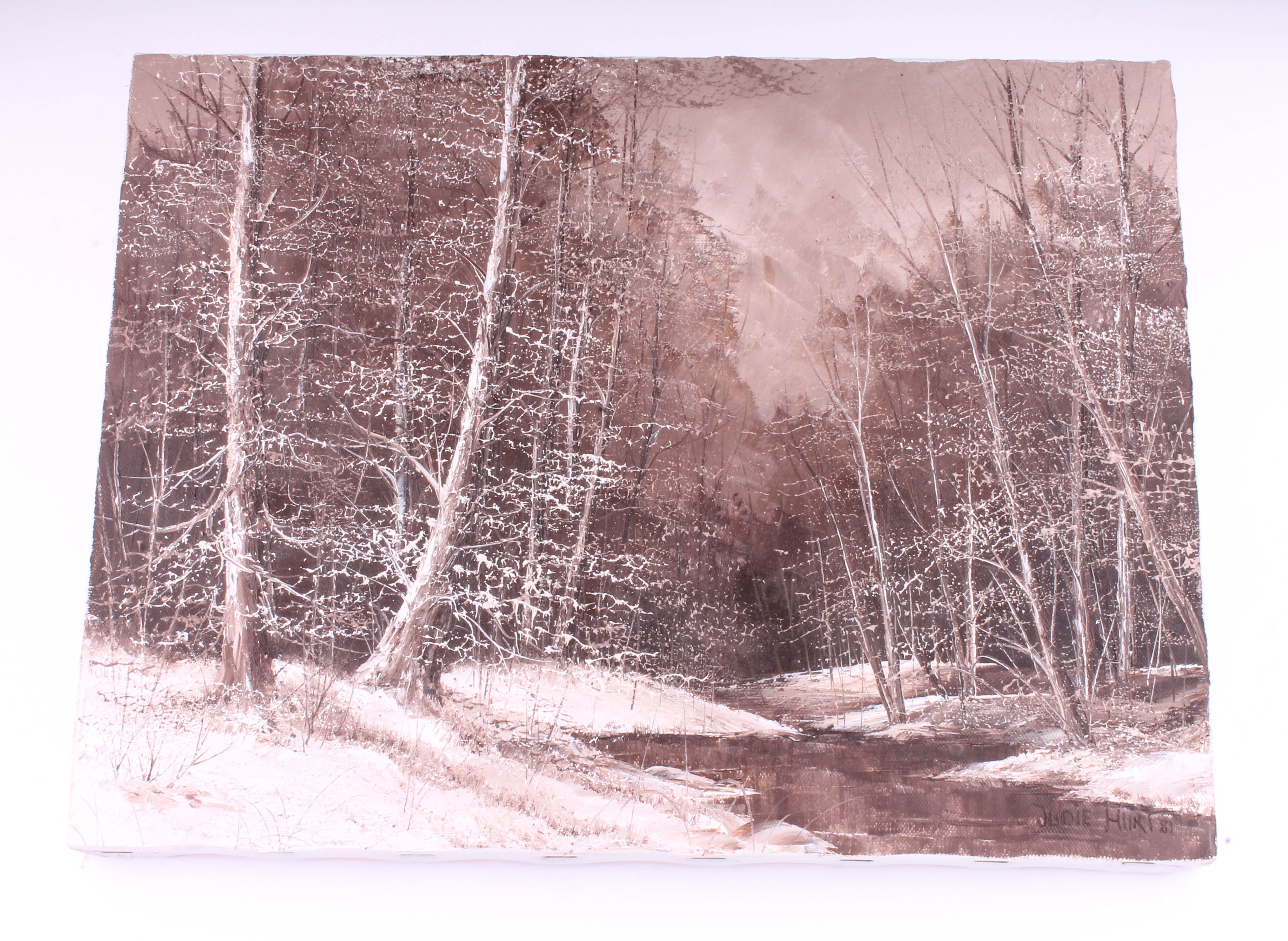 Judie Hurt "Brown Tones of Winter" Original Oil