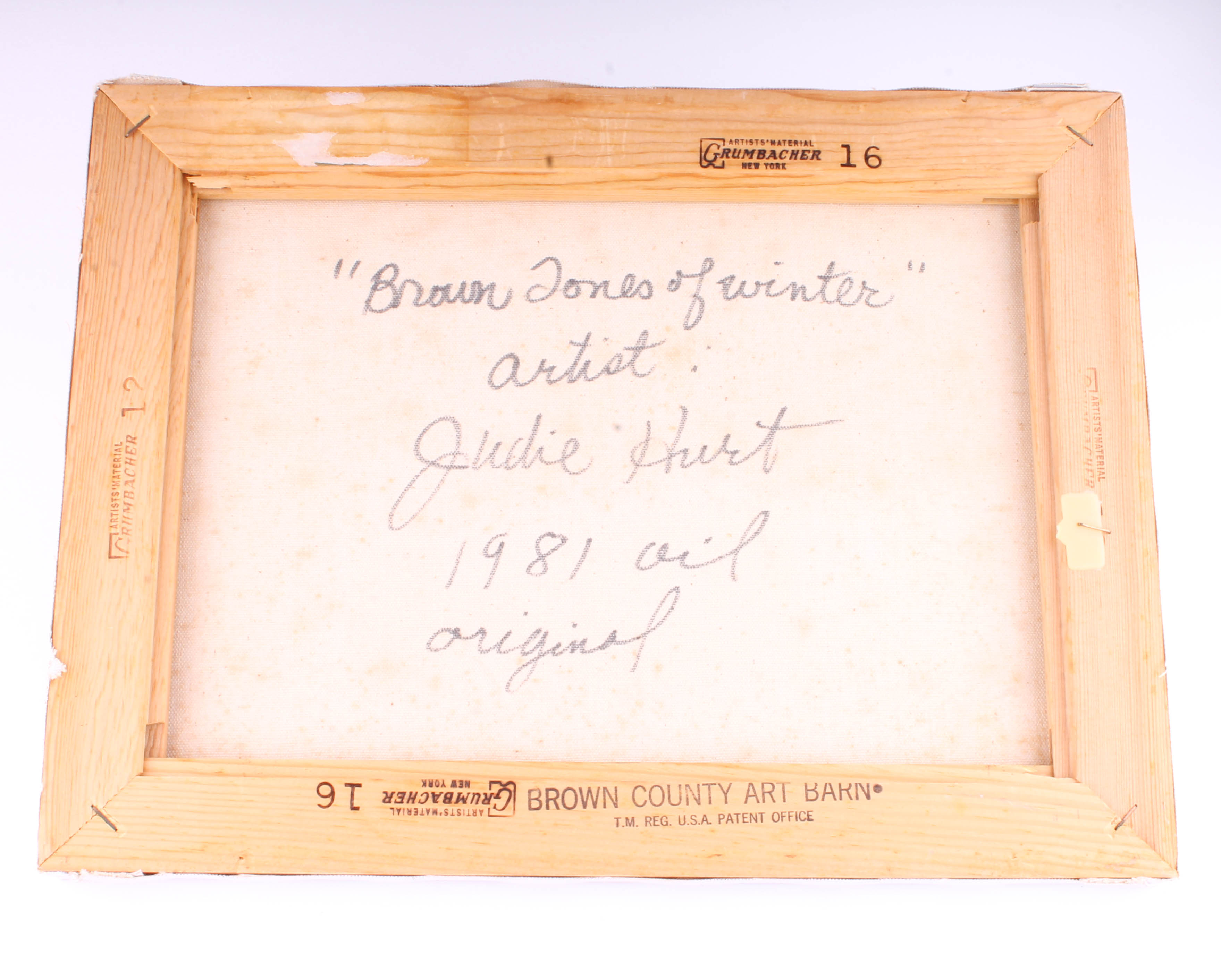 Judie Hurt "Brown Tones of Winter" Original Oil