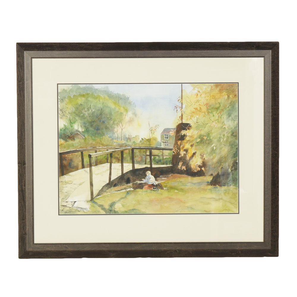 Signed Original Watercolor by J. Zosky