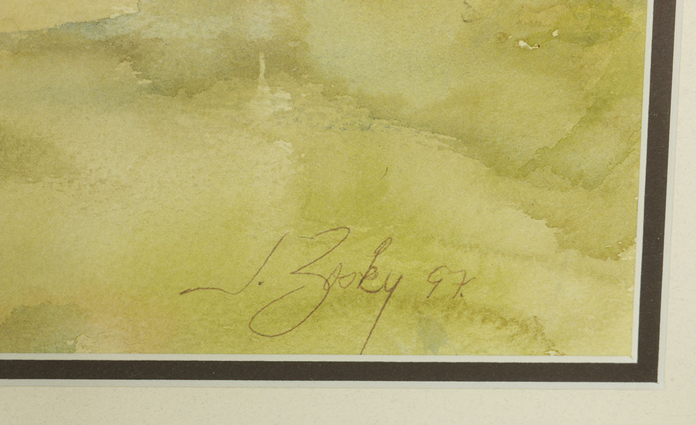 Signed Original Watercolor by J. Zosky