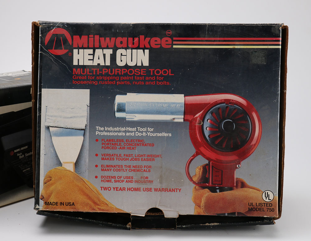 Pair of Heat Guns and a Belt Sander