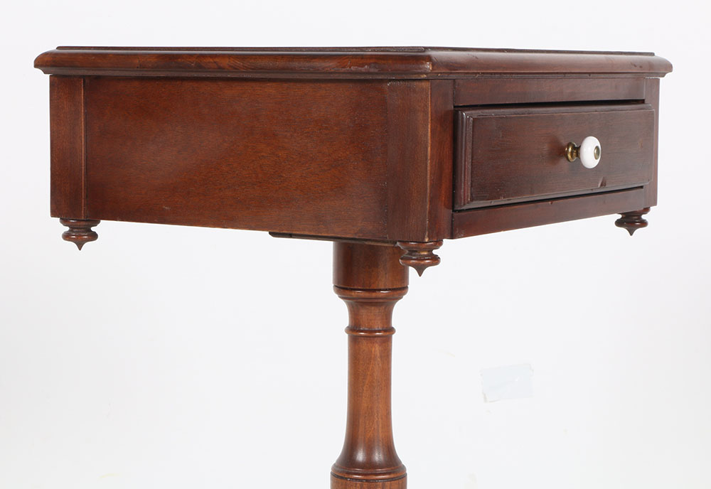 Square-Topped Pedestal Side Table