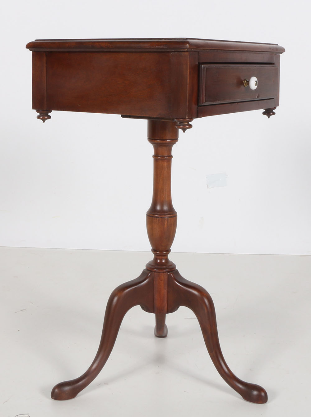 Square-Topped Pedestal Side Table