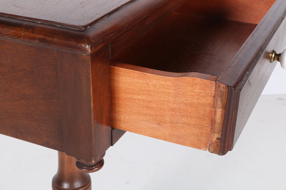 Square-Topped Pedestal Side Table