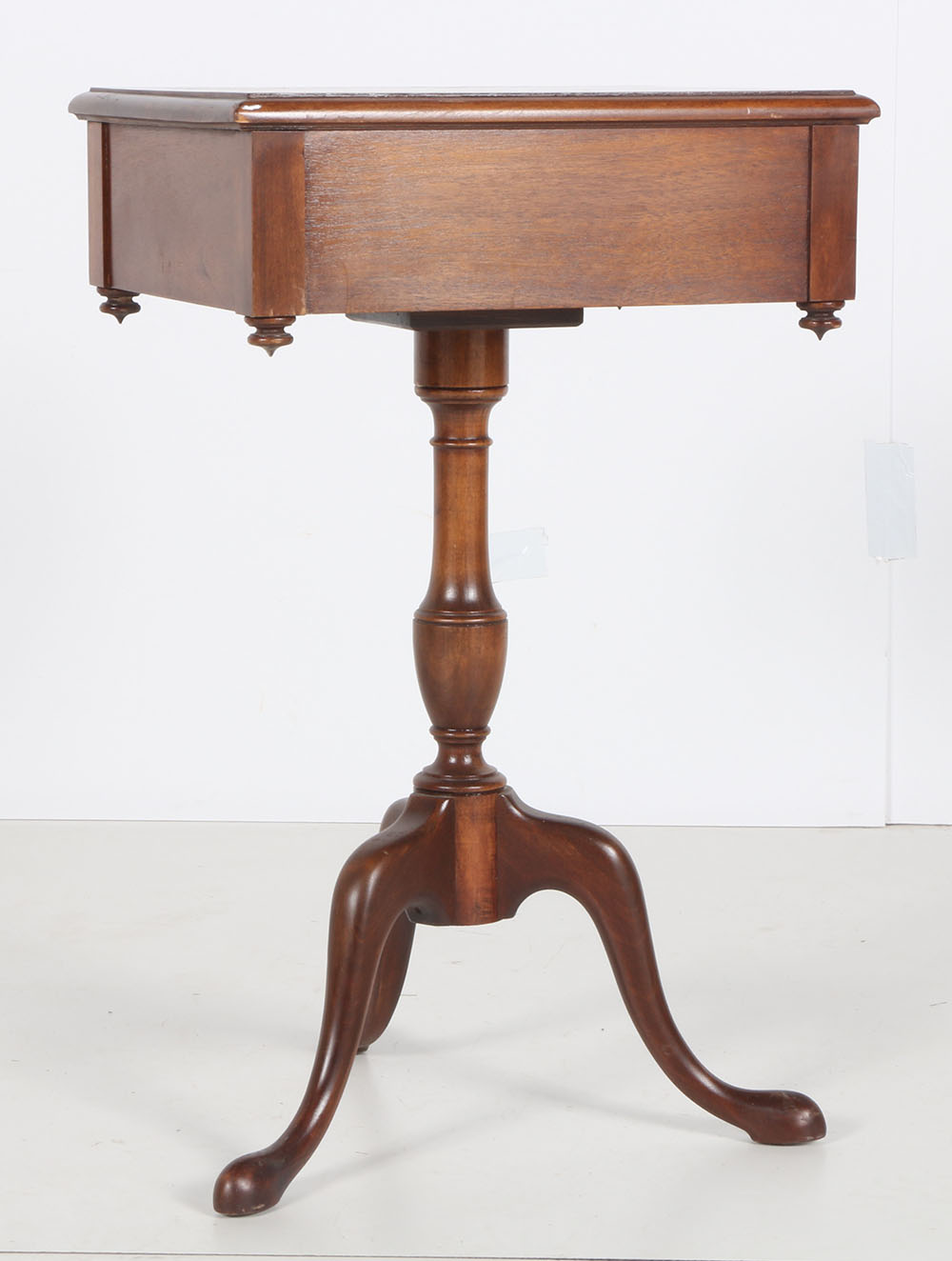 Square-Topped Pedestal Side Table
