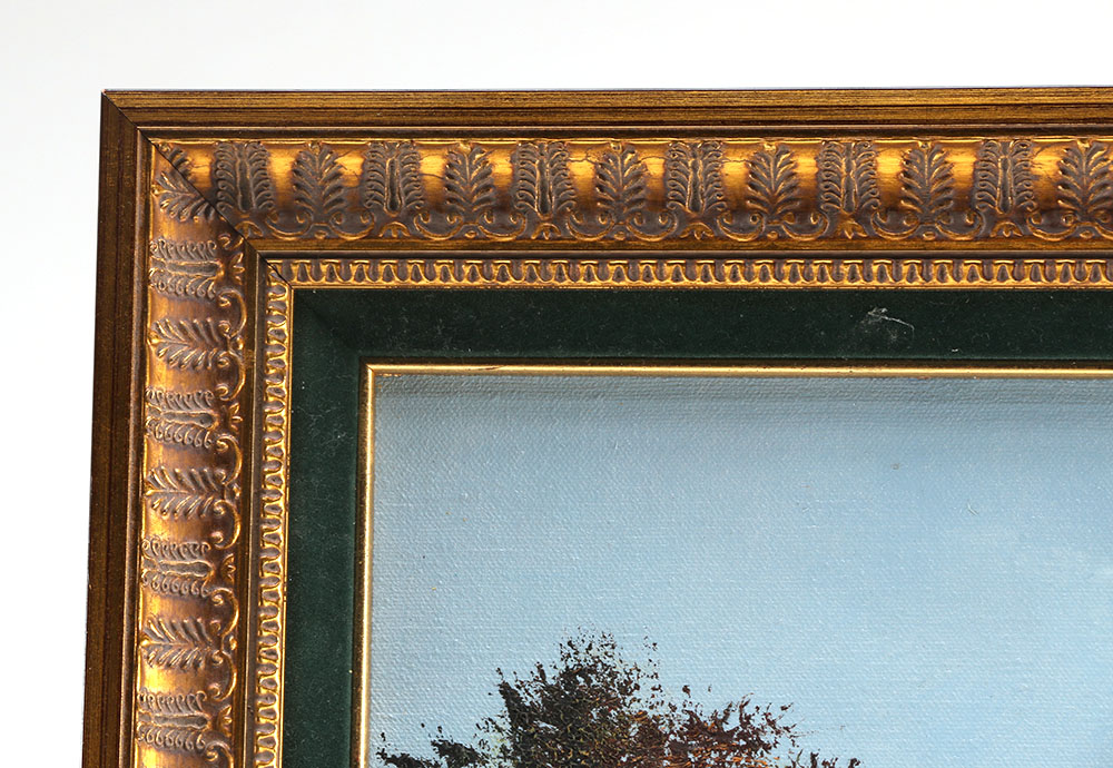 Signed Autumnal Oil on Canvas Landscape by J. Porubszky