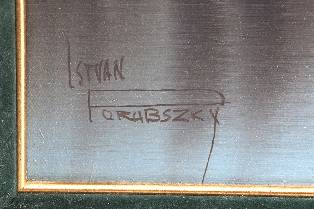 Signed Autumnal Oil on Canvas Landscape by J. Porubszky