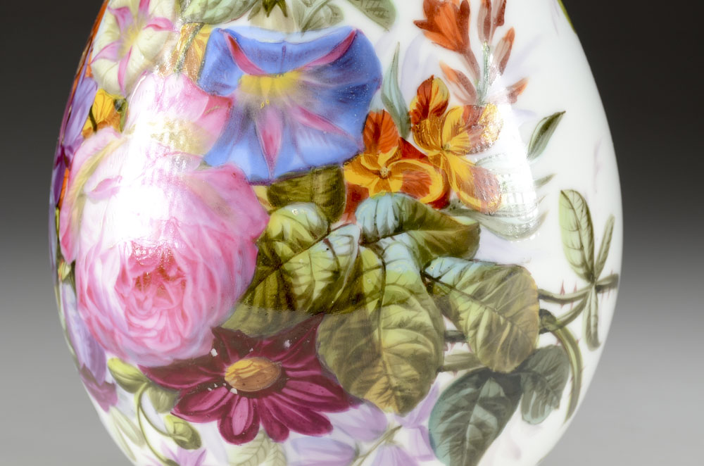 Old Paris Hand-Painted Floral Vase