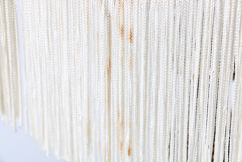 Victorian Style Lamp with Fringed Lace Shade