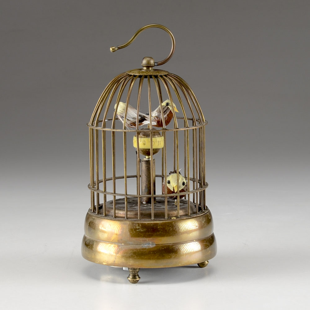 Animated Bird Cage Mechanical Clock