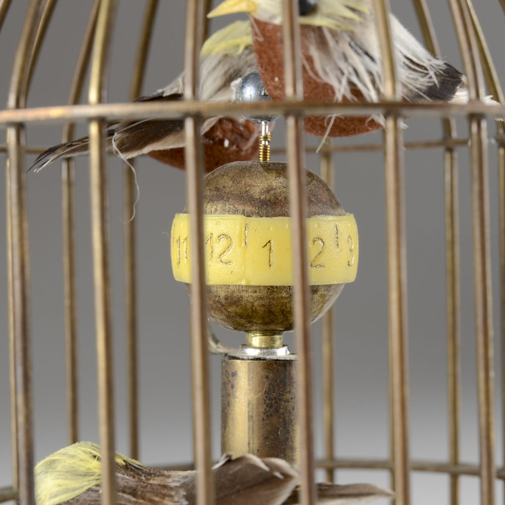 Animated Bird Cage Mechanical Clock