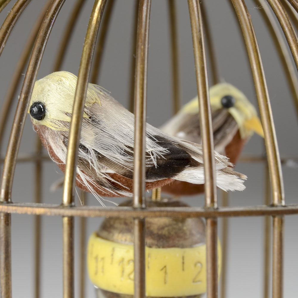 Animated Bird Cage Mechanical Clock