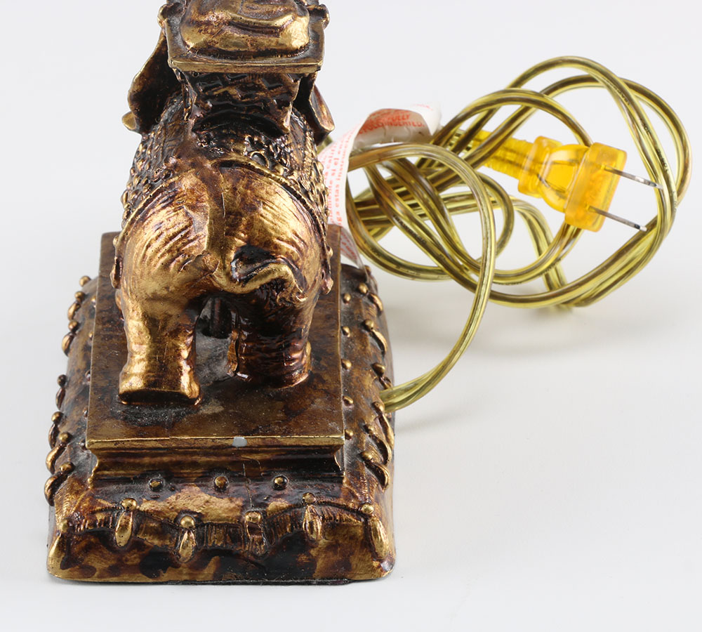 Bronze Tone Elephant Lamp