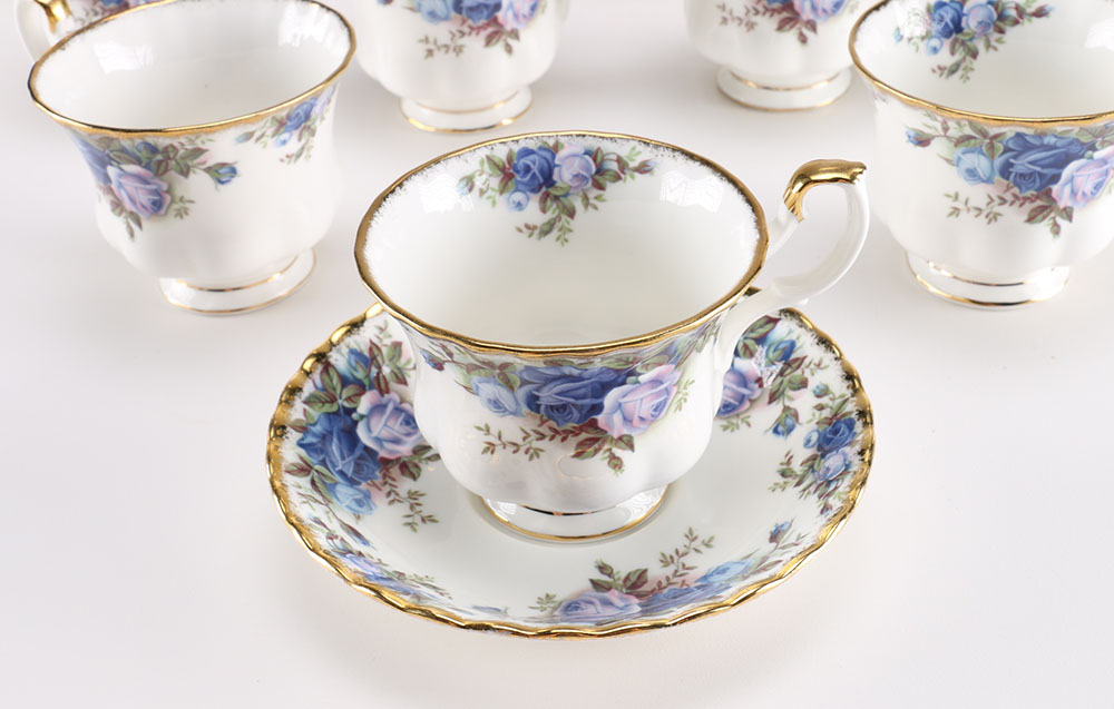 Set of Royal Albert "Moonlight Rose" Bone China Dinnerware