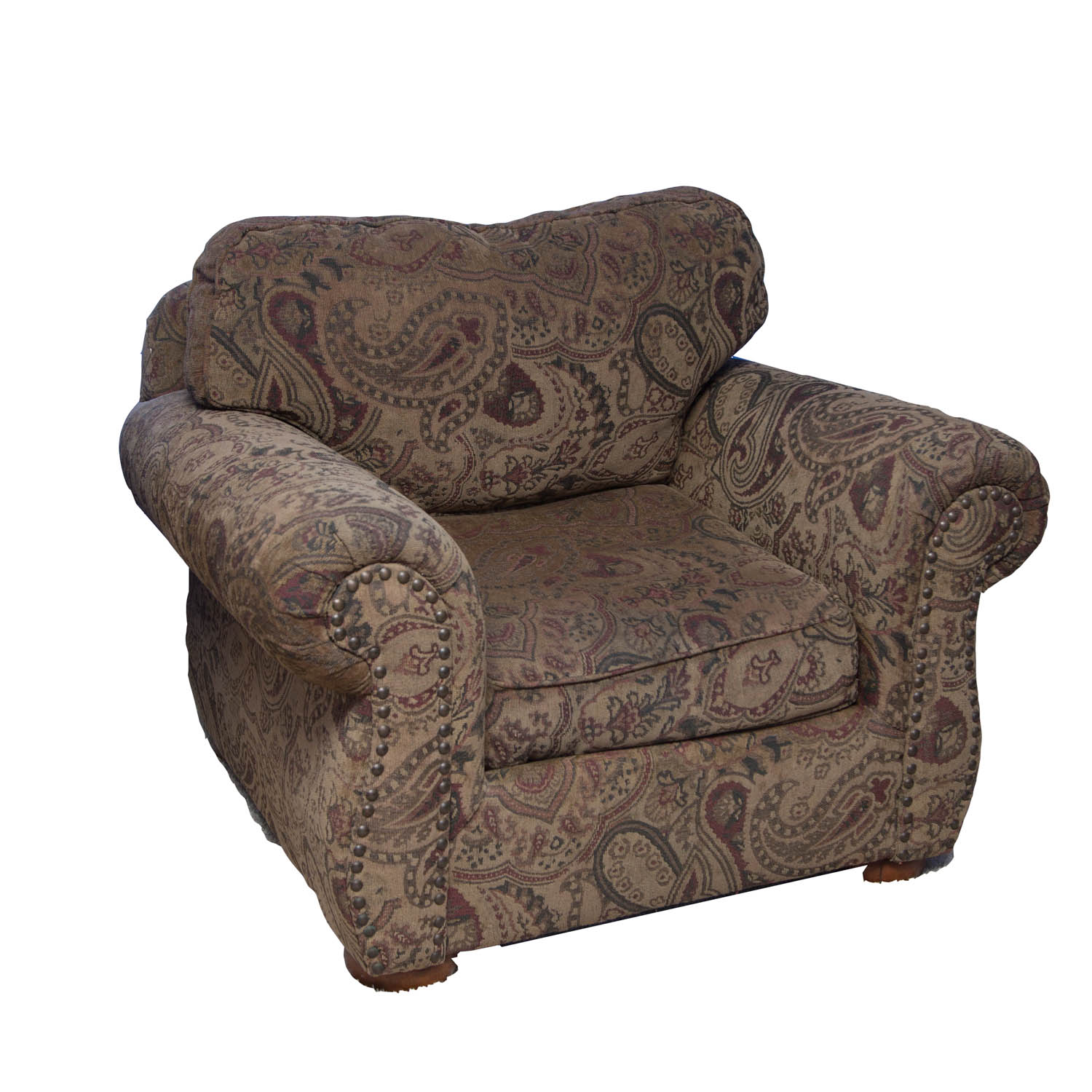 Bauhaus Oversized Paisley Upholstered Armchair