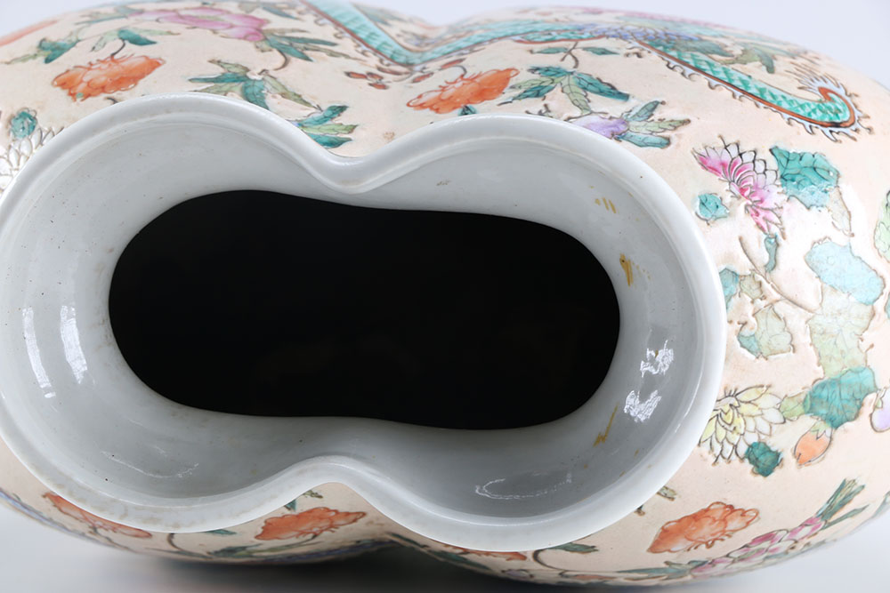 Chinoiserie Conjoined Dragon Vase