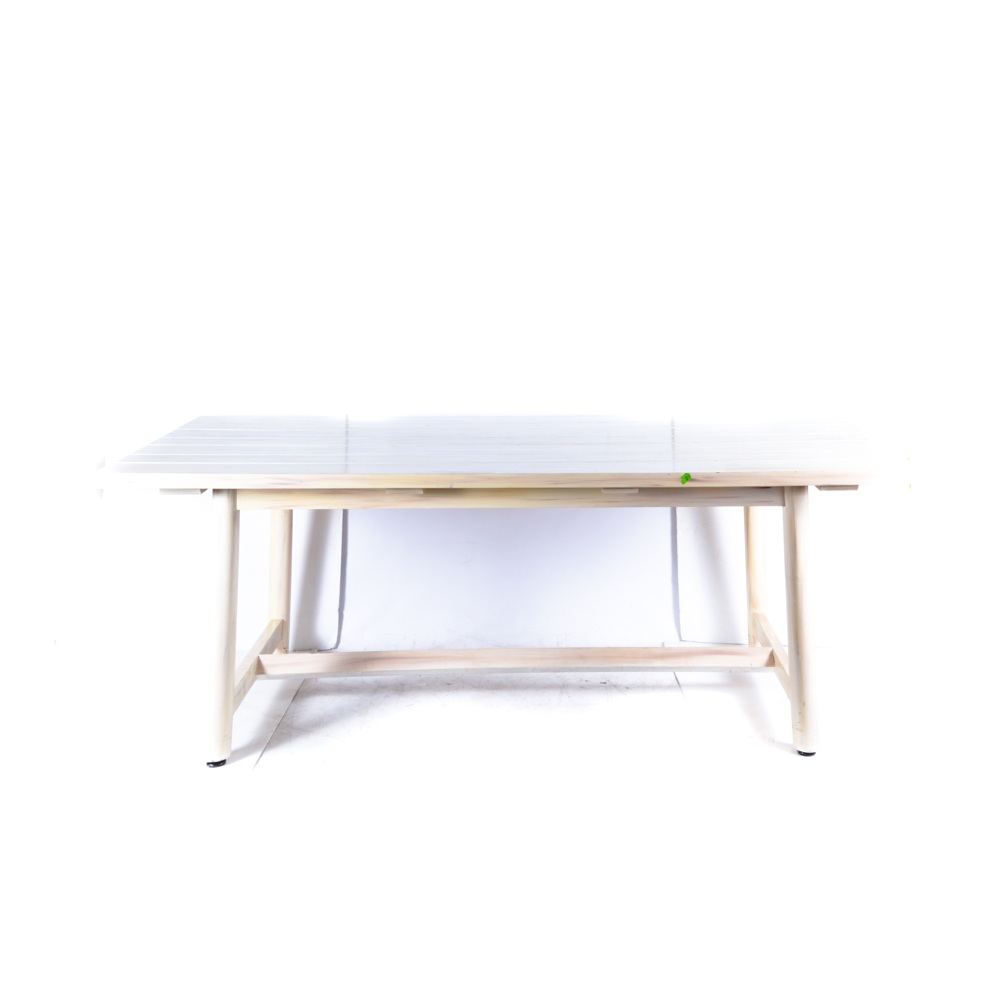 Long White Finished Table