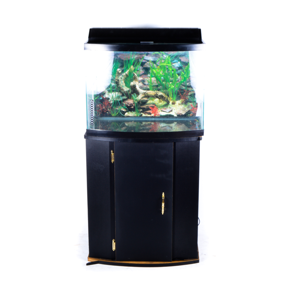 "All-Glass Aquarium" with Storage Stand