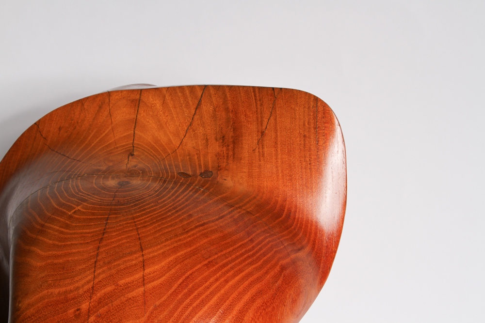 Bruce Johnson "New Beginnings" Carved Locust Wood Sculpture